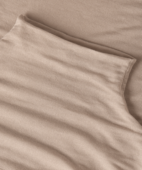 super soft kasjmir-skjorte med h&oslash;yhalset genser, Brun