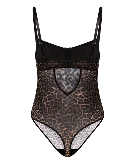 Tara Leopard Body, Svart