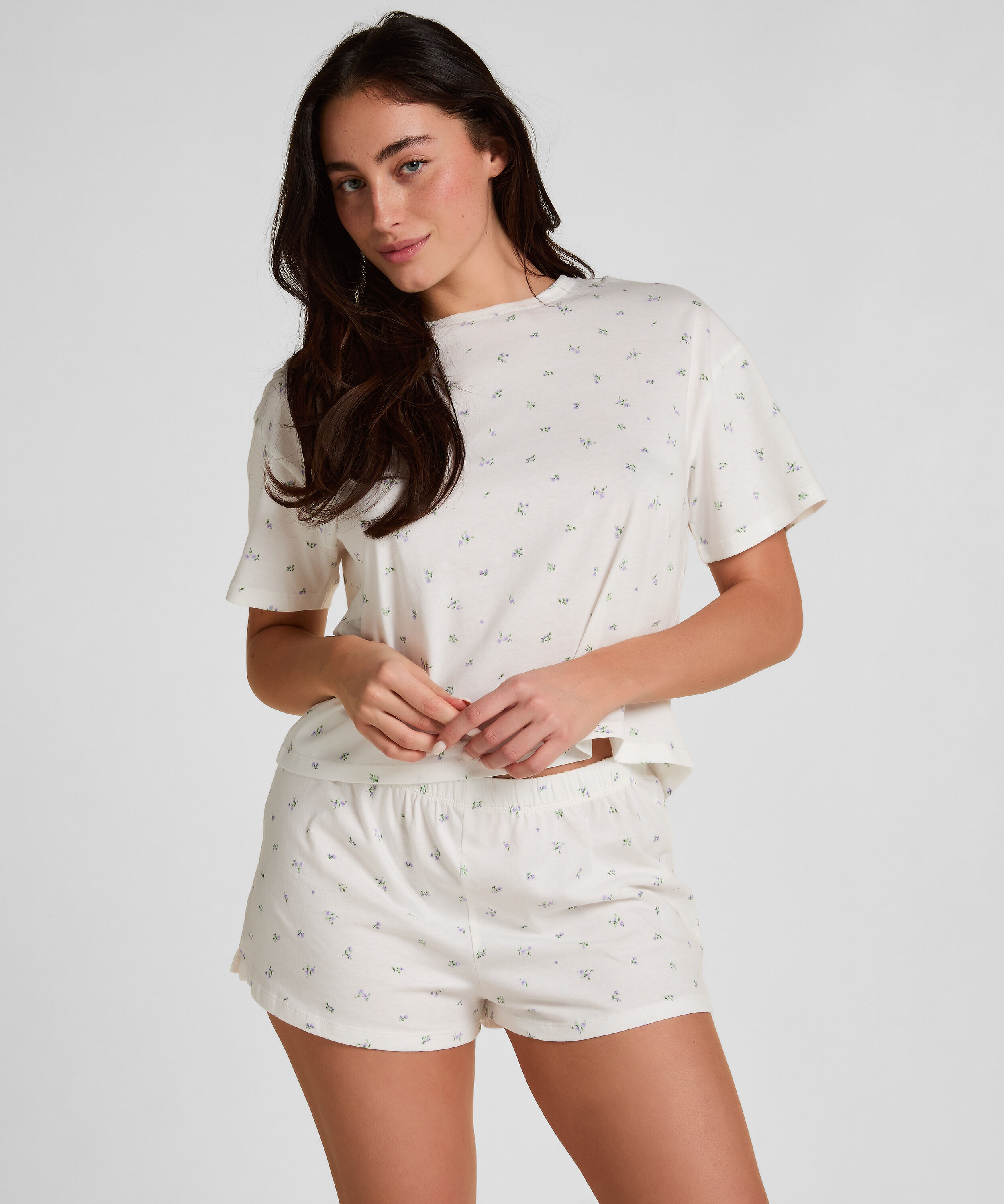 Pysjamassett Cotton, Hvit Pysjamassett Cotton, Hvit