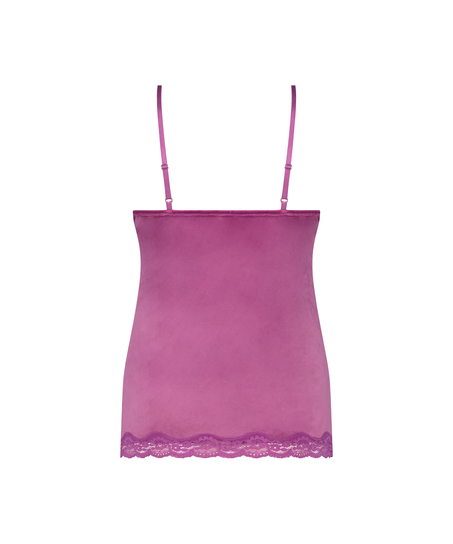 Cami-topp Velours Lace, Lilla