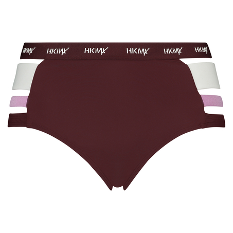 HKMX Cheeky High Bikini Bottoms, R&oslash;d
