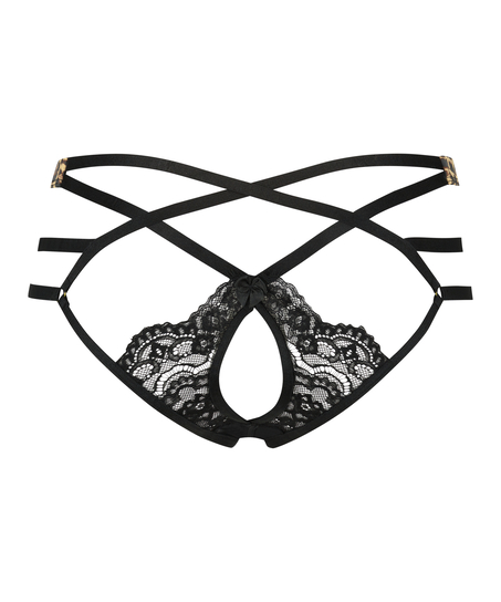 Brasiliansk truse åpent skritt Mitzy, Svart