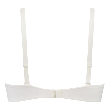 Uforet BH i satengfleece med bøyle, Hvit