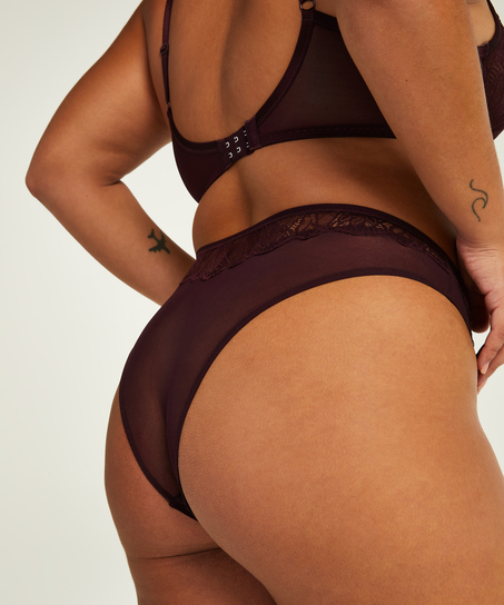 Mel brasiliansk truse med høy skjæring I AM Danielle, Lilla