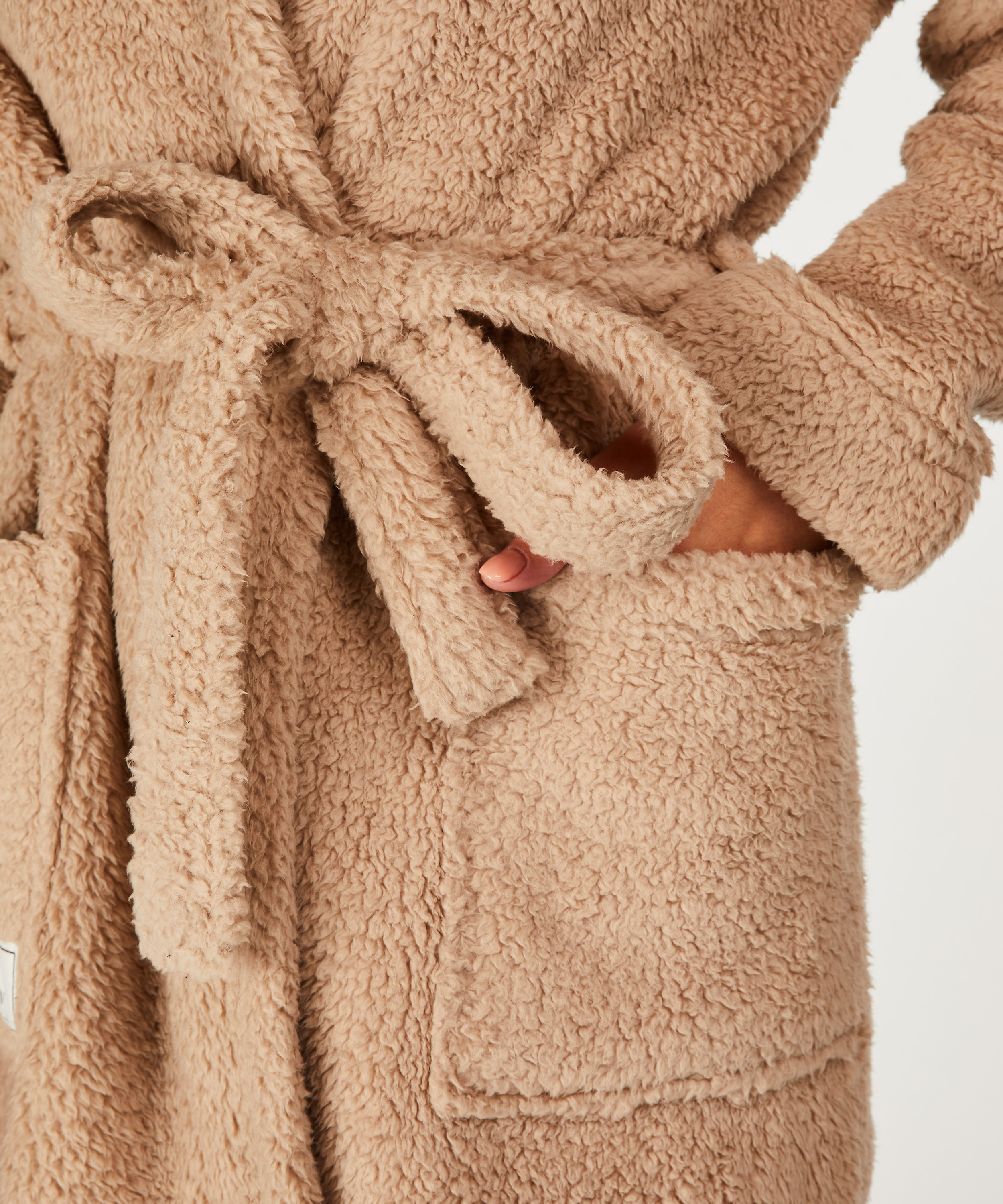 Fleece-badek&aring;pe, Beige, main