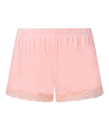 Shorts i blondevelur, Rosa