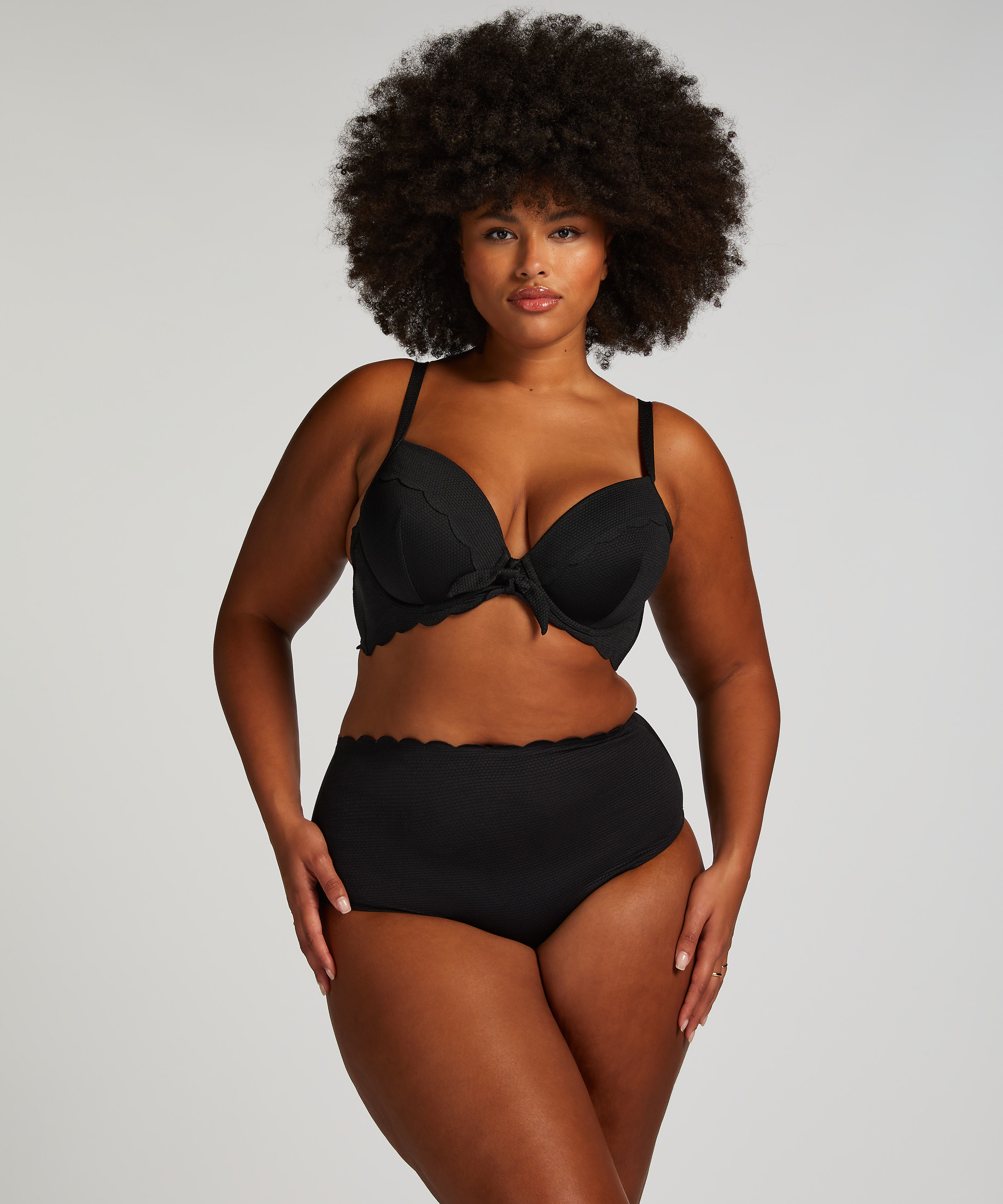 Rio Bikini Underdel Scallop, Svart, main