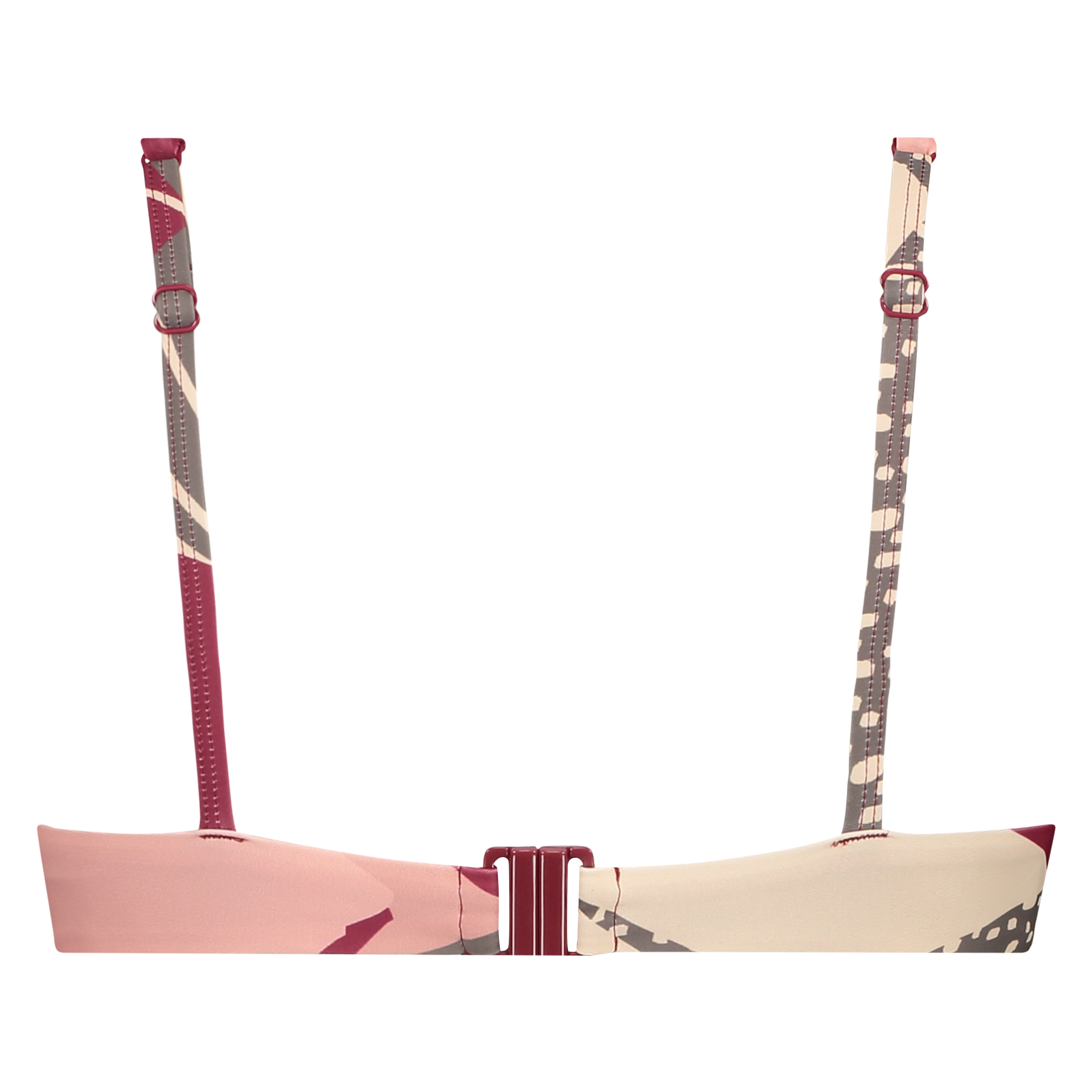 Print Game bikinitopp med spiler, uten polstring, Rosa, main