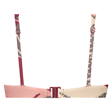 Print Game bikinitopp med spiler, uten polstring, Rosa