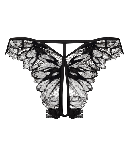 Brasiliansk truse Åpen skritt Cierra, Svart