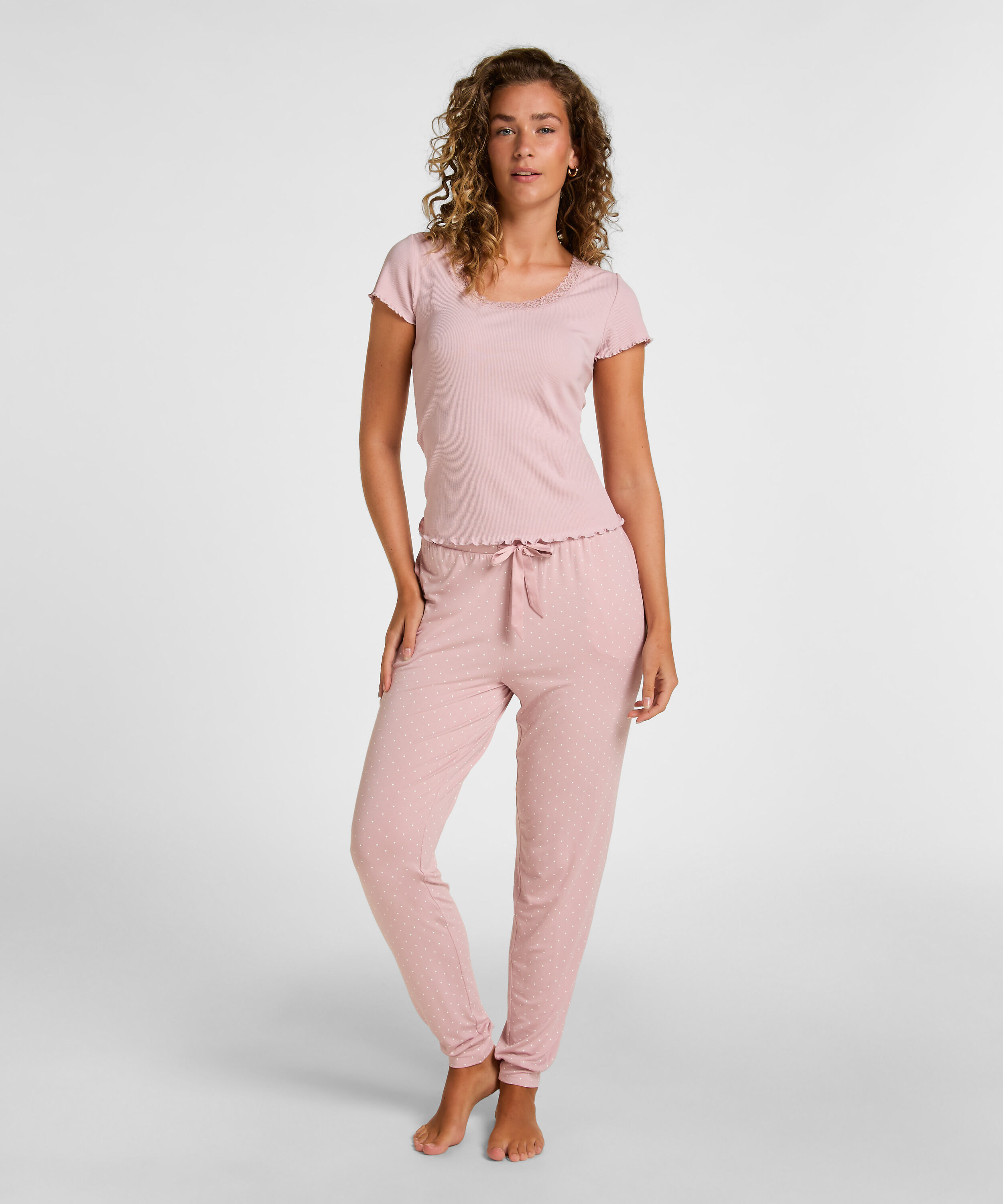 Pyjamabukser Jersey, Rosa