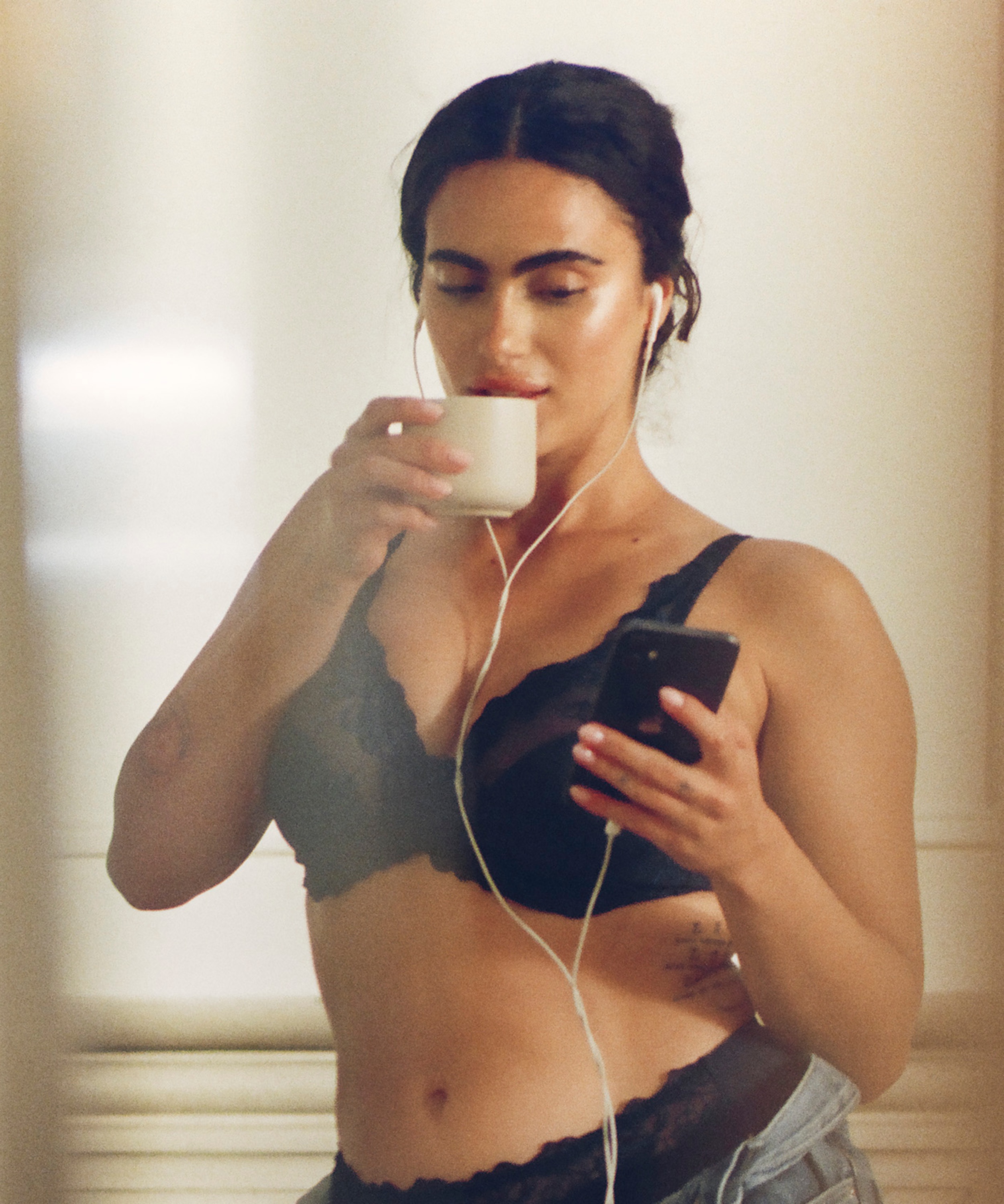 Uvattert bh med bøyle Diva, Blå, main