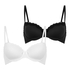 2-pakning med polstret spile-BH Lola, Svart