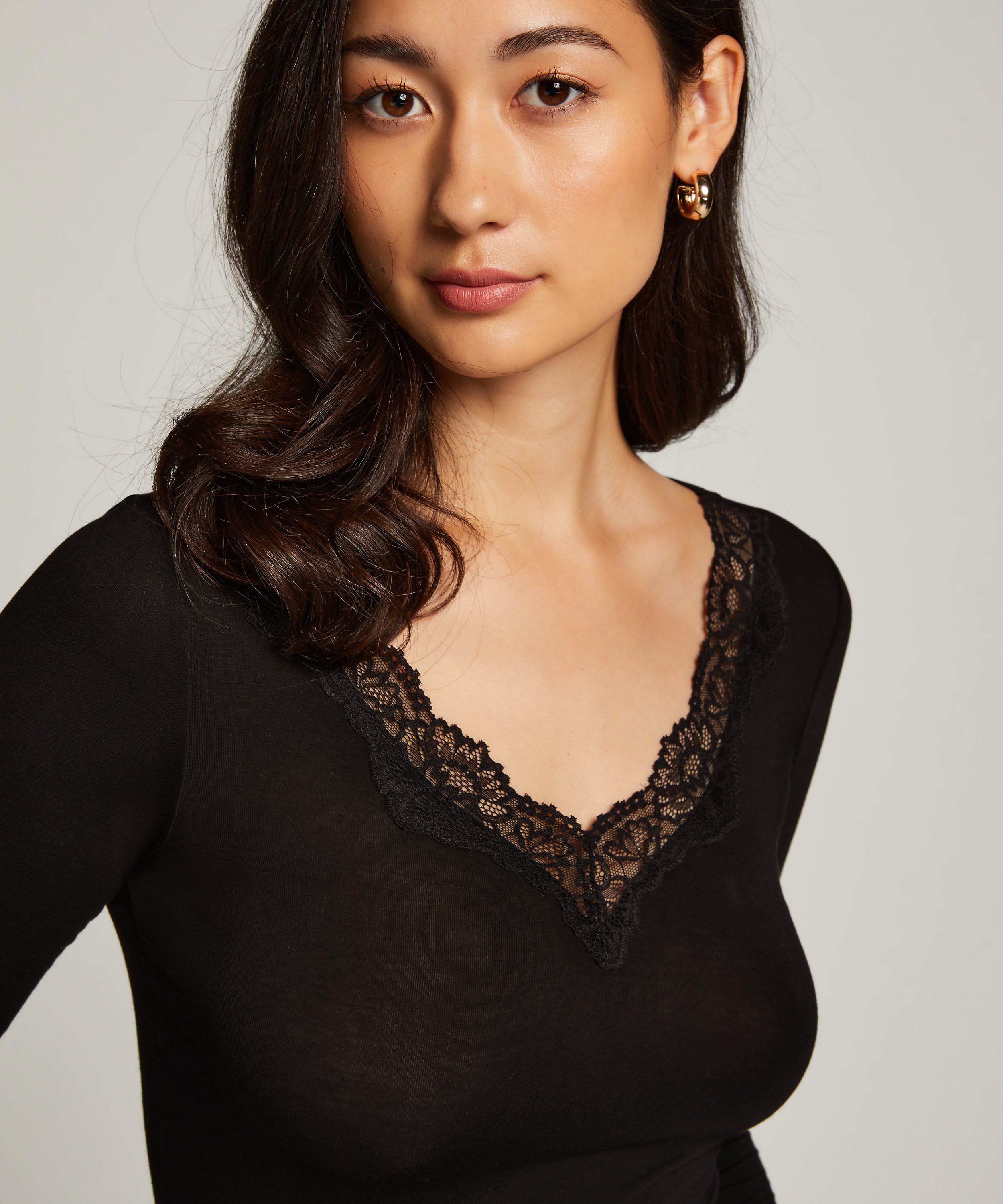 Pysjamatopp Jersey, Svart, main