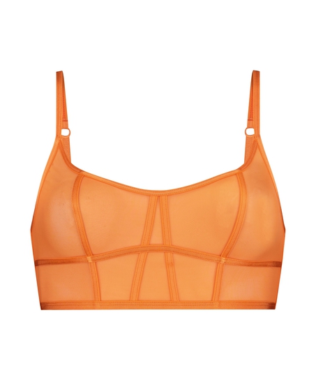 Bralette longline Sexy Mesh, Oransje