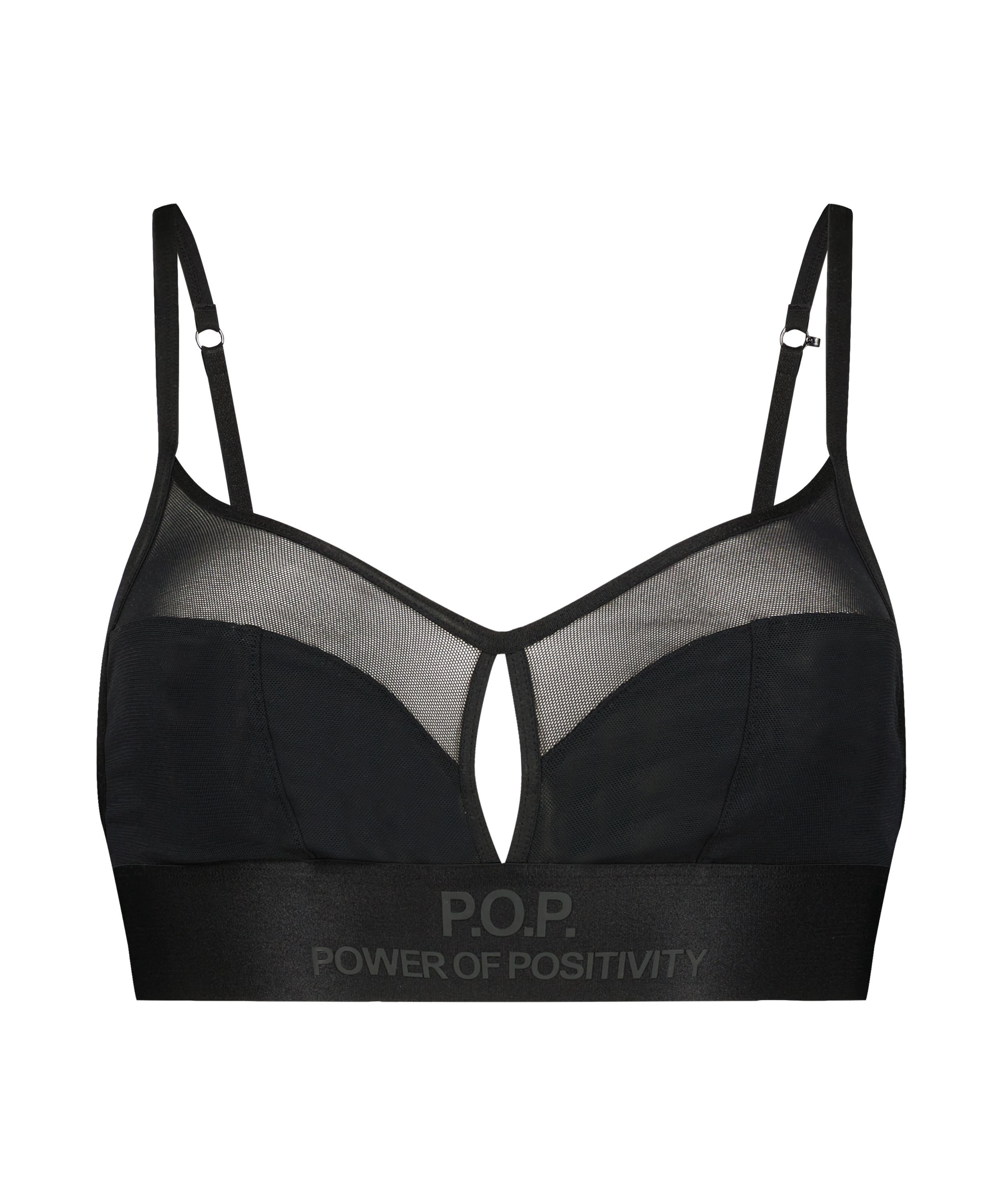 Bralette Mesh Flexing, Svart, main