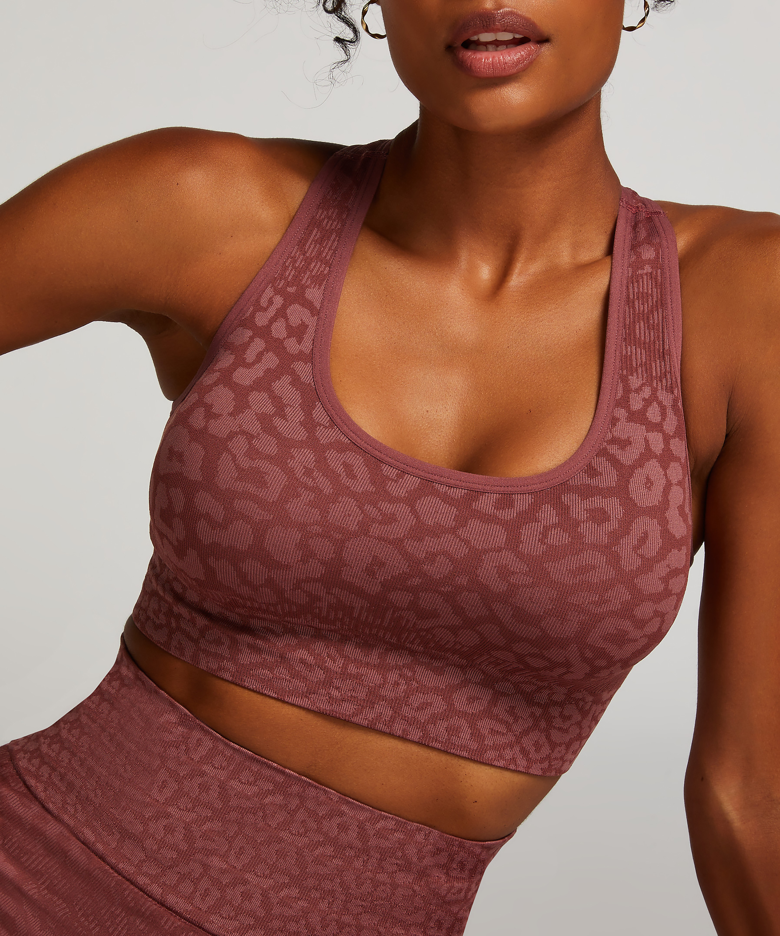 HKMX sømløs sports-BH, Rosa, main