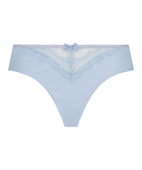 Brasiliansk truse med h&oslash;y skj&aelig;ring Nadine, Bl&aring;