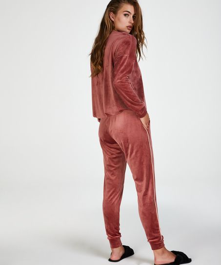 Velours Jogging Bottoms, Rosa
