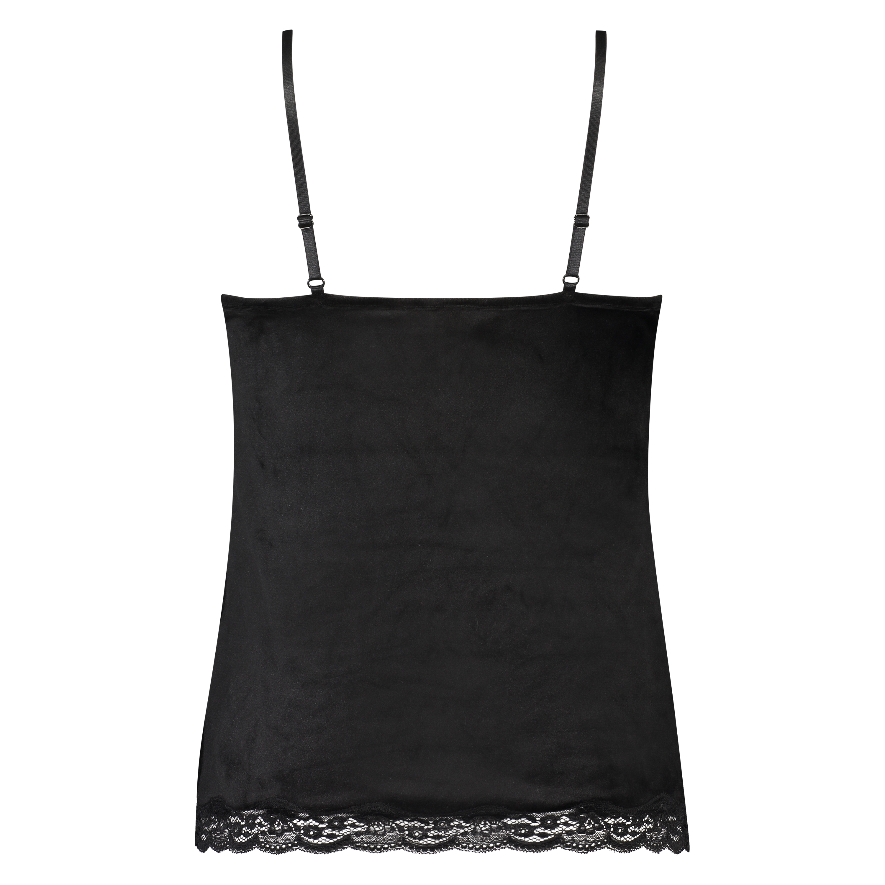 Cami-topp Velours Lace, Svart, main