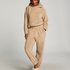 Fleece Snuggle hettegenser, Beige