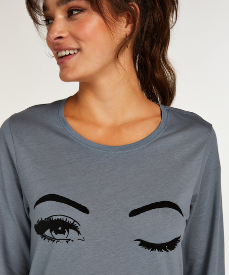 Round Neck Nightshirt, Bl&aring;