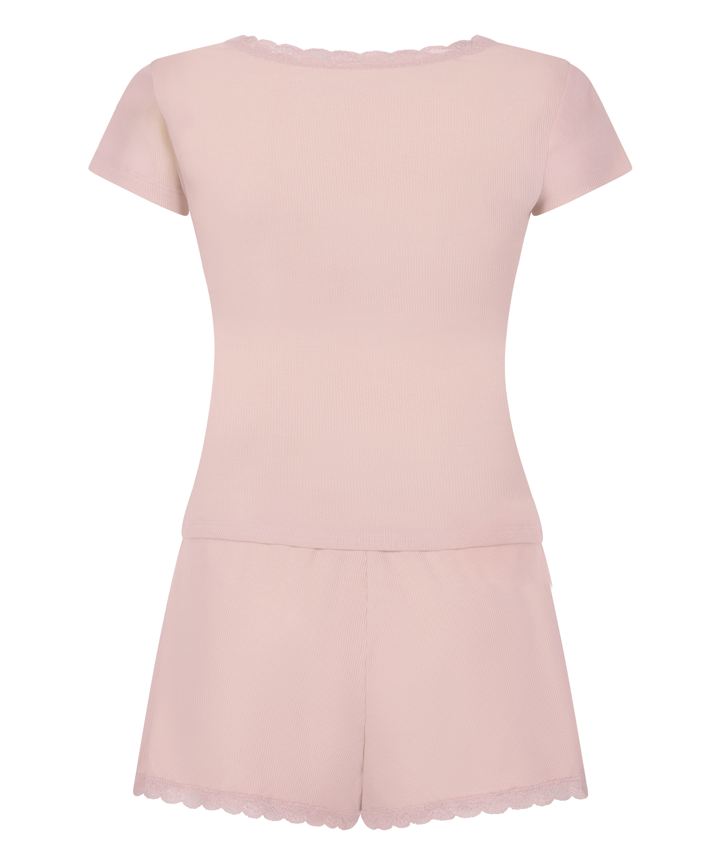 Pyjamassett ribblonder, Rosa, main