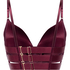 Vatterte longline push-up bøyle-bh Colette, Rød
