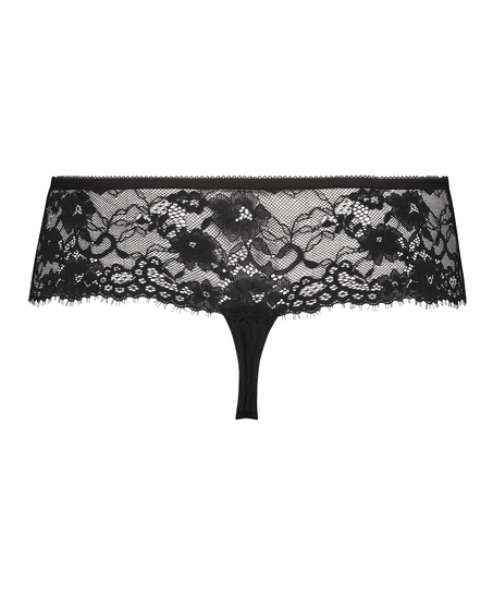 Yvenne hipster-string, Svart