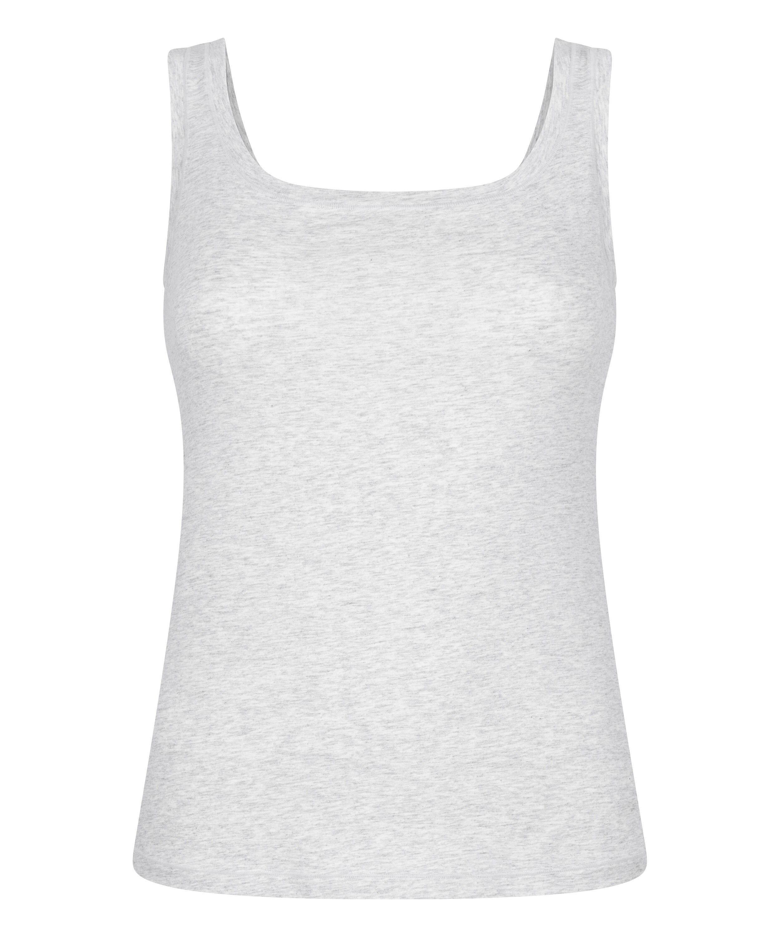 Singlet tanktop i myk bomull, Gr&aring;