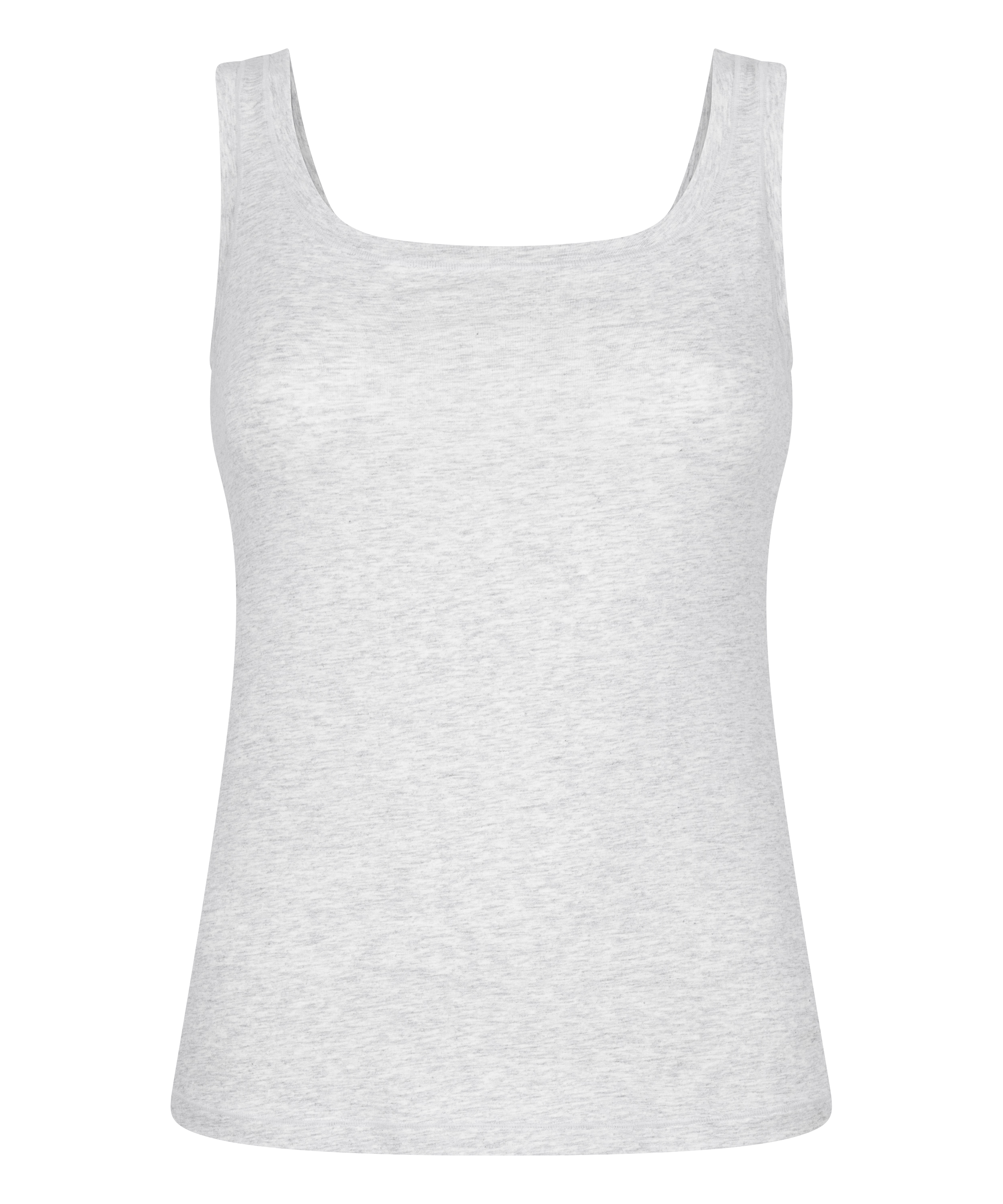 Singlet tanktop i myk bomull, Grå, main