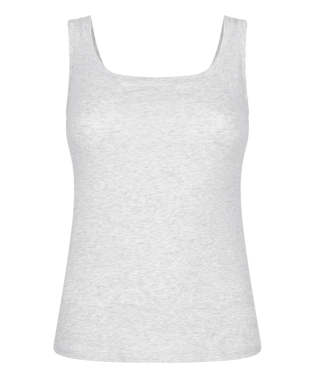 Singlet tanktop i myk bomull, Grå