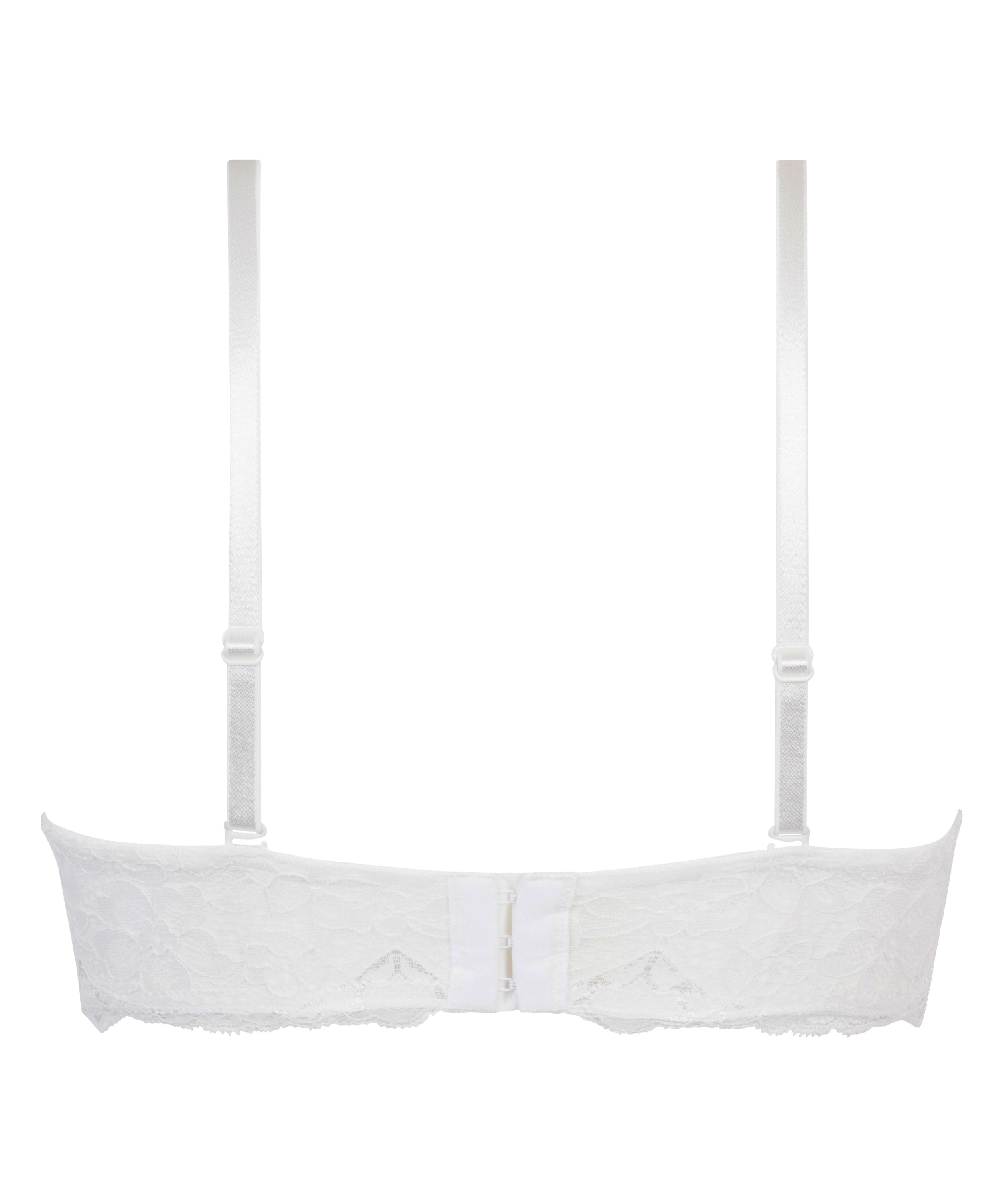Vattert bh met bøyle stroppefri maksimerings Marine, Hvit, main