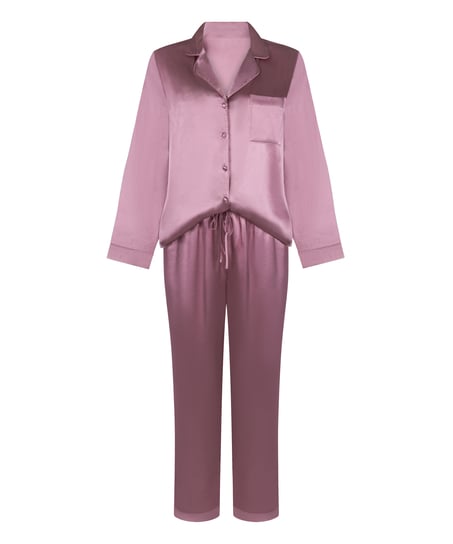Pyjama Set Shiny Satin, Rosa