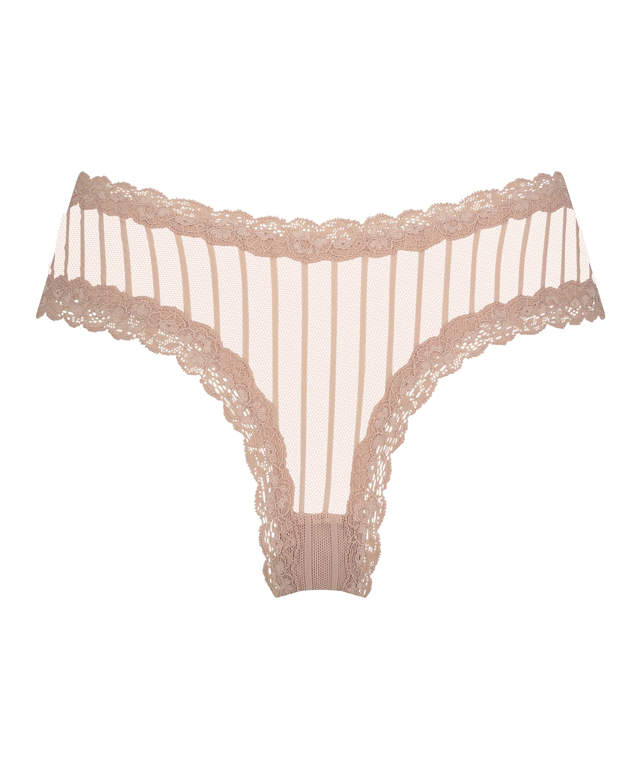 Brasiliansk truse V-shape Mesh, Beige, main