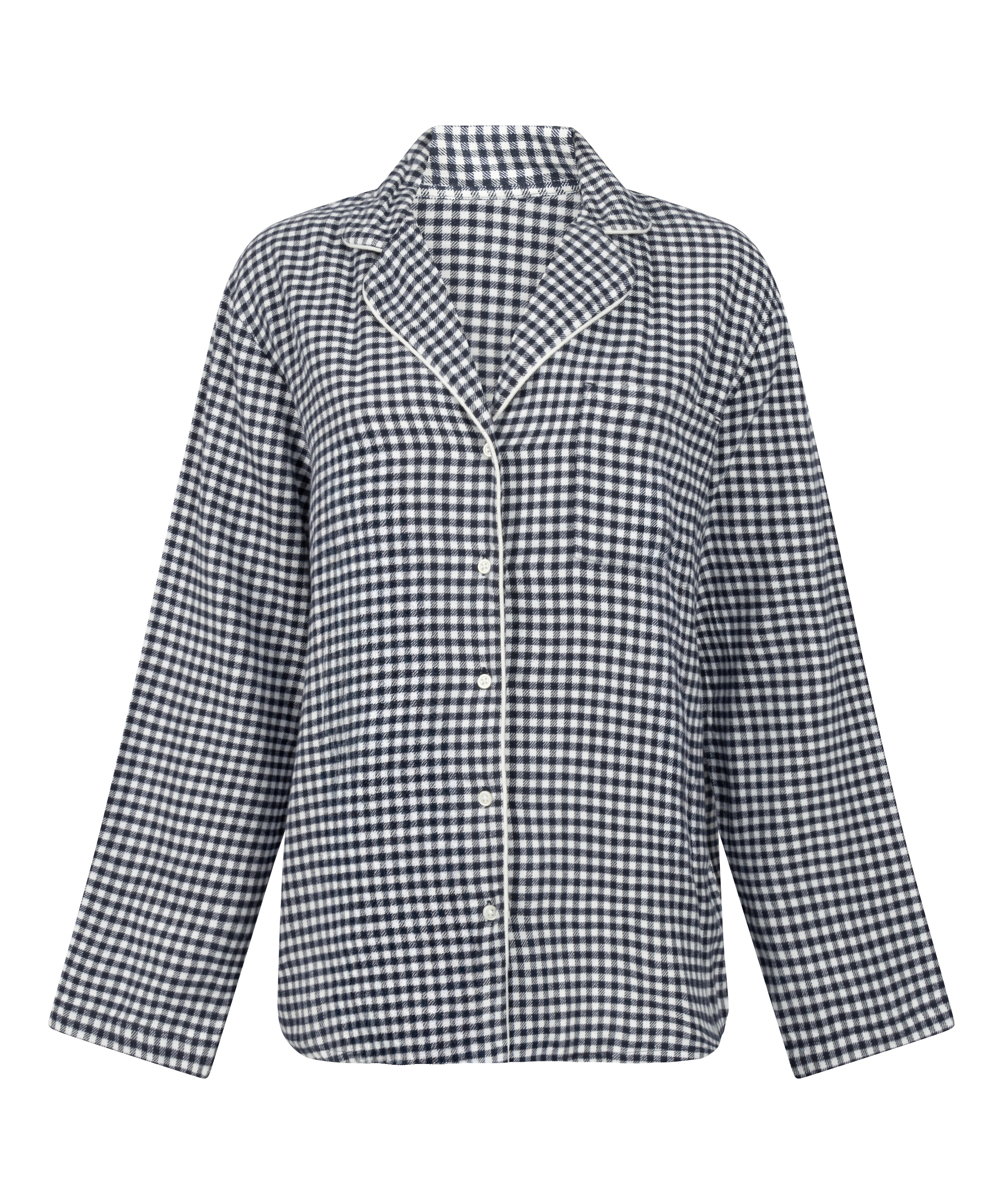 Pysjamatopp Flanell Essentials, Bl&aring;, main