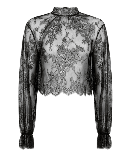 Pyjamas-topp Cecilia, Svart