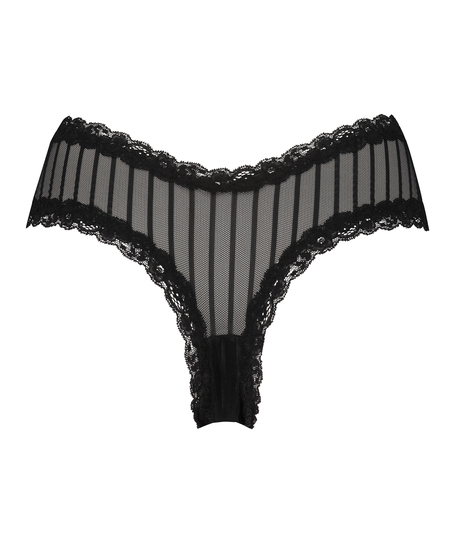 Brasiliansk truse V-shape Mesh, Svart