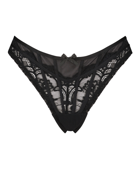 Arla brasiliansk truse med høy skjæring, Svart