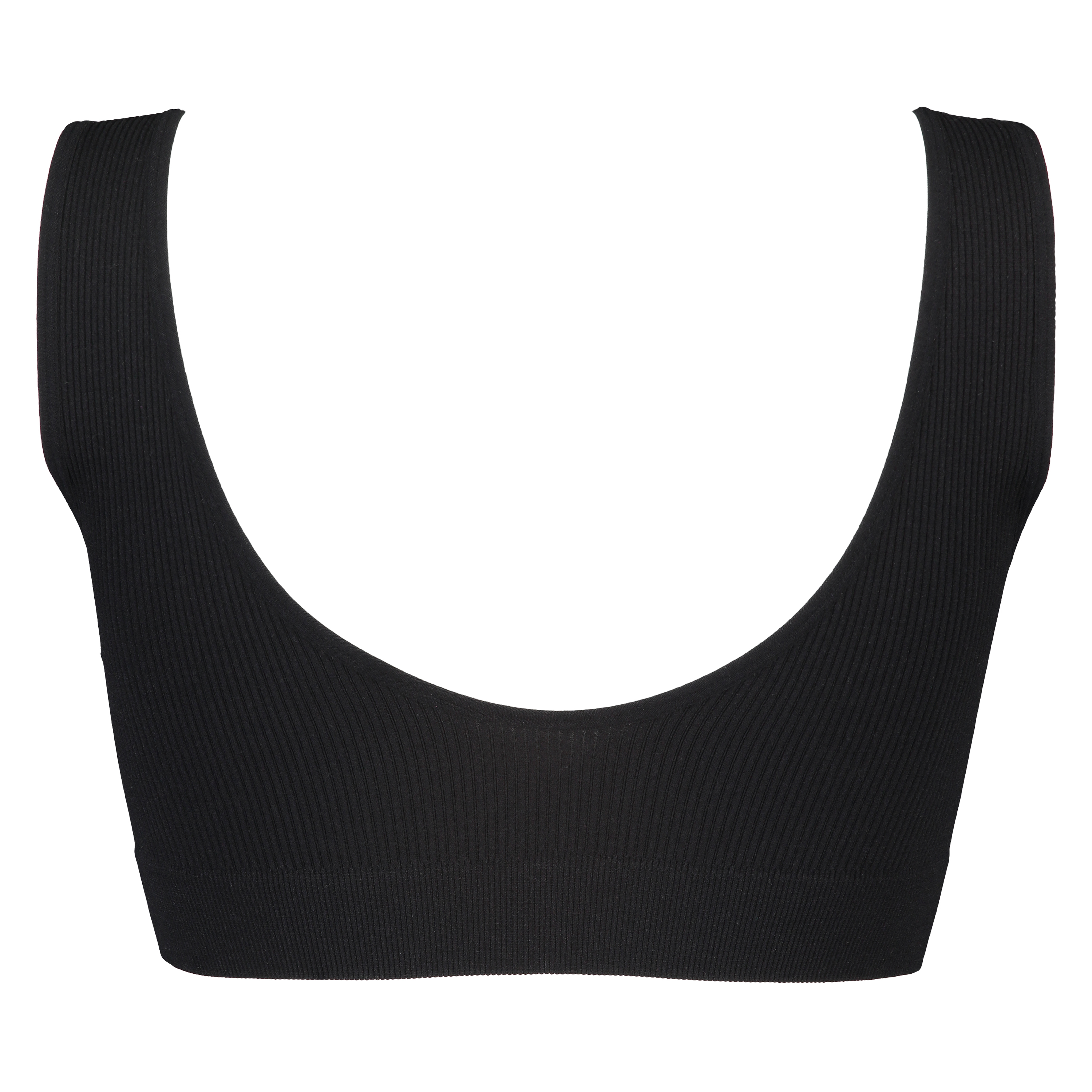 Sømløs bralette, Svart, main