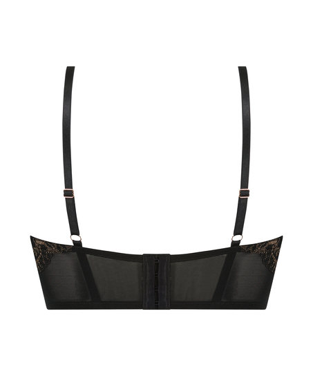 Polstret longline spile-BH Lexi, Svart