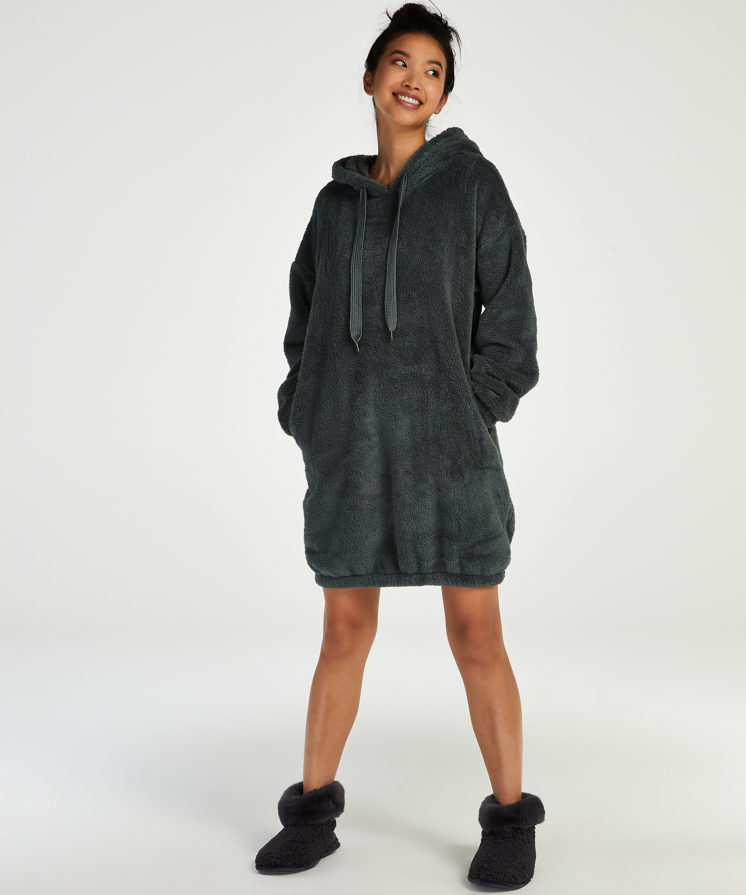 Kose fleece kjole, Gr&oslash;nn, main