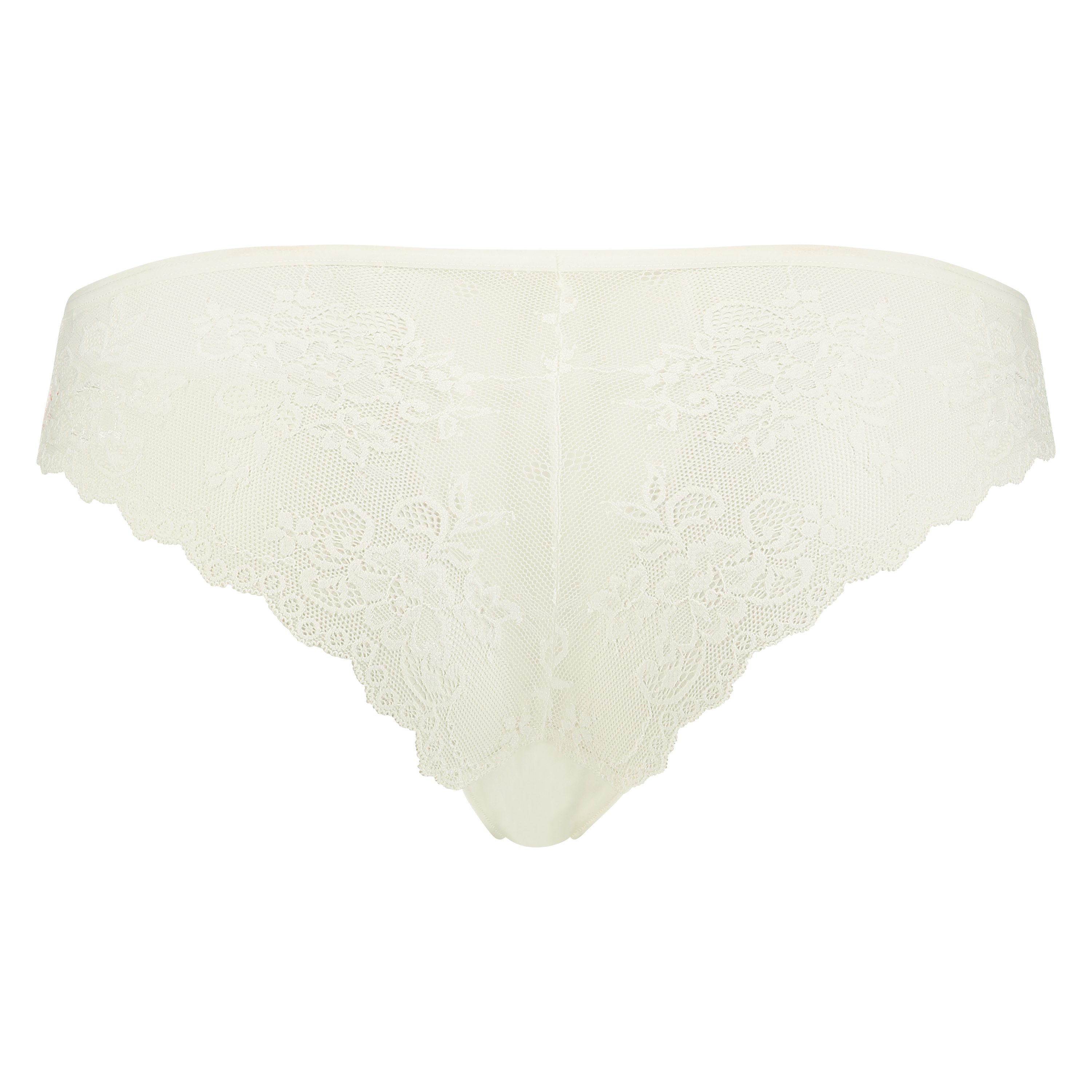 Invisible brasiliansk truse Lace Back, Hvit, main
