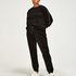 Velvet lurex joggebukser, Svart