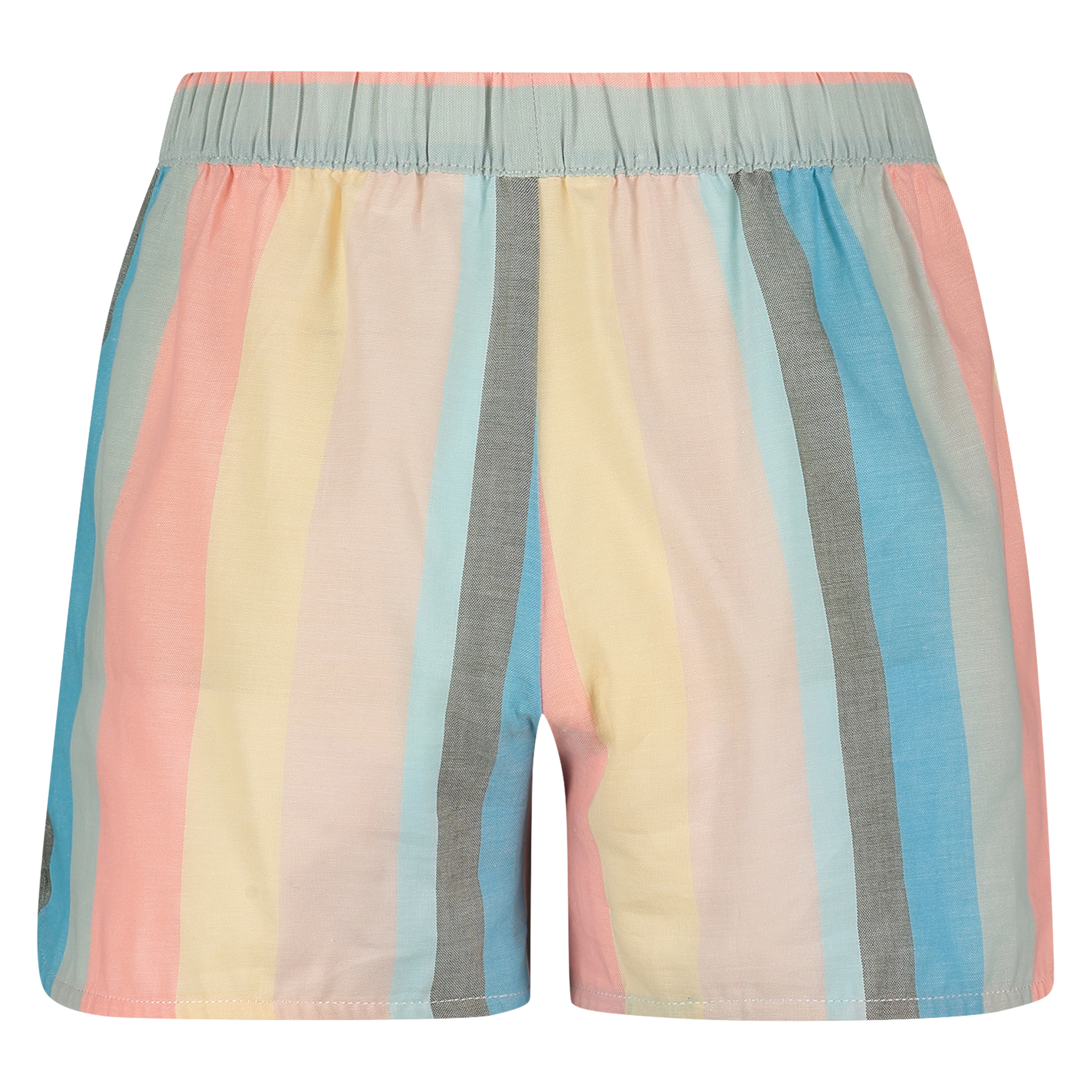 Chambray stripe pysjamasshorts, Rosa, main