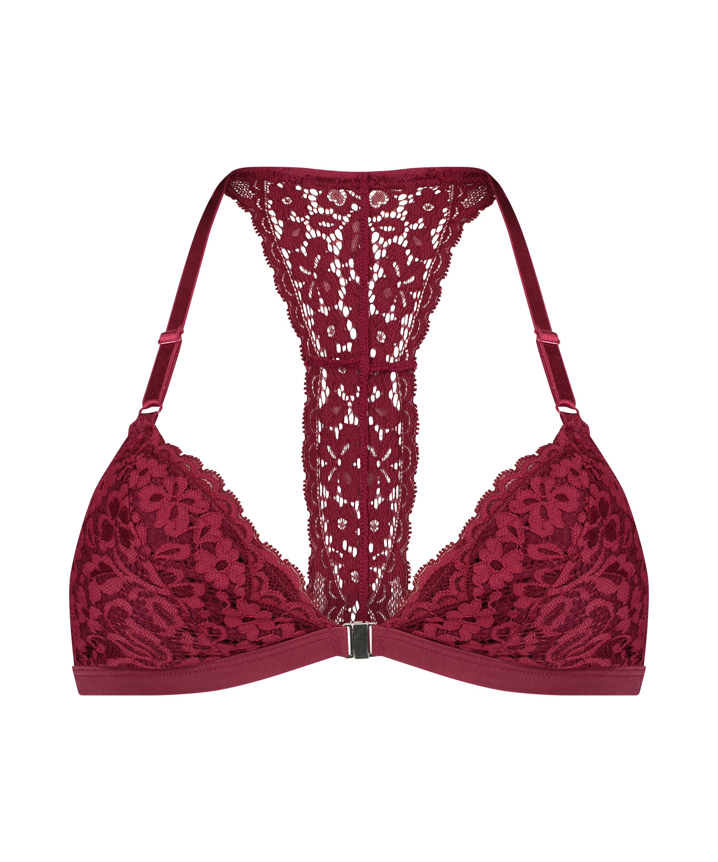 Rose polstret triangle-bralette, R&oslash;d, main