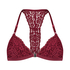 Rose polstret triangle-bralette, R&oslash;d