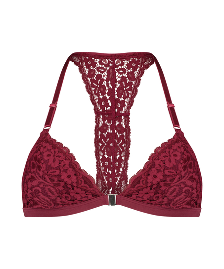 Rose polstret triangle-bralette, R&oslash;d