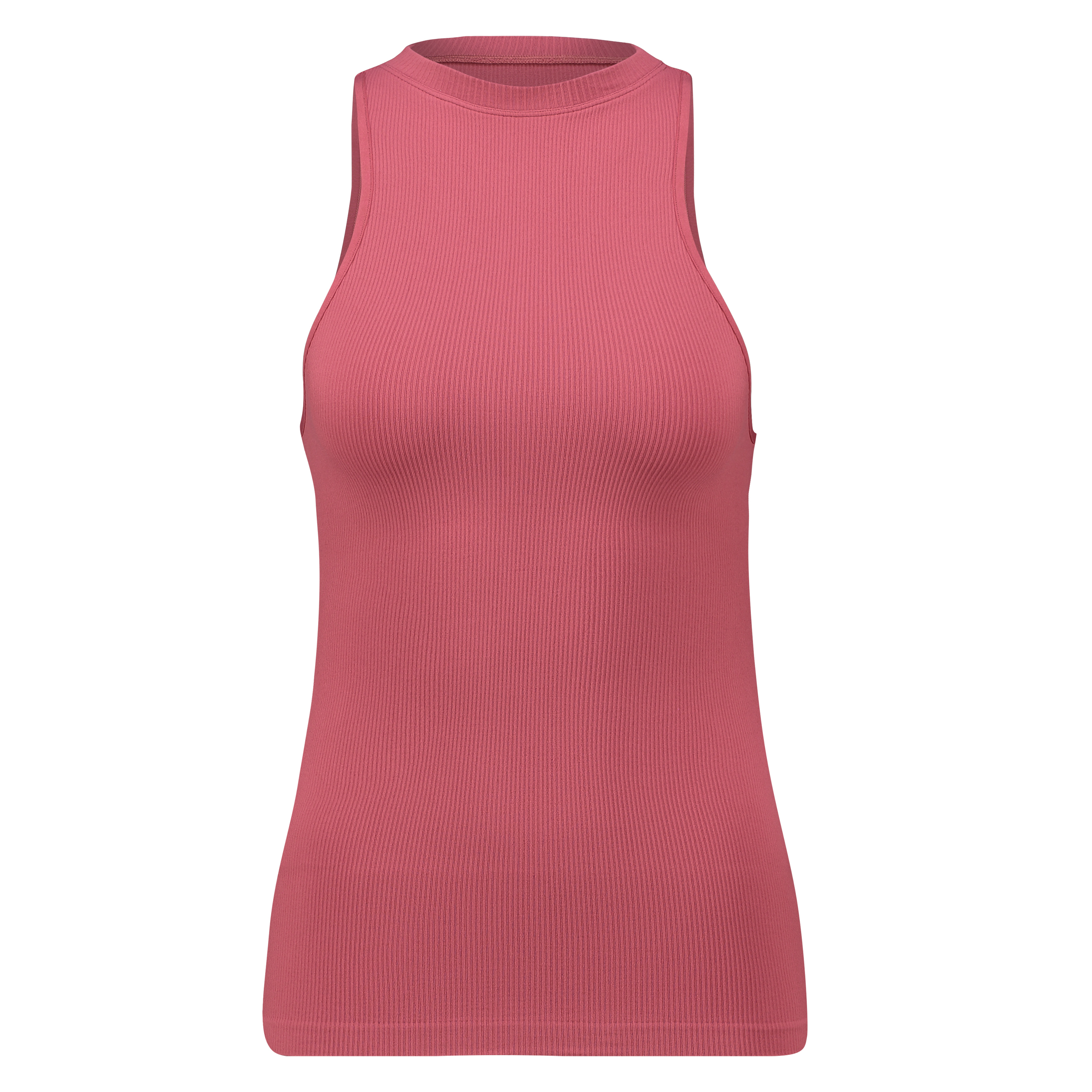 Seamless high neck rib top, Rosa, main