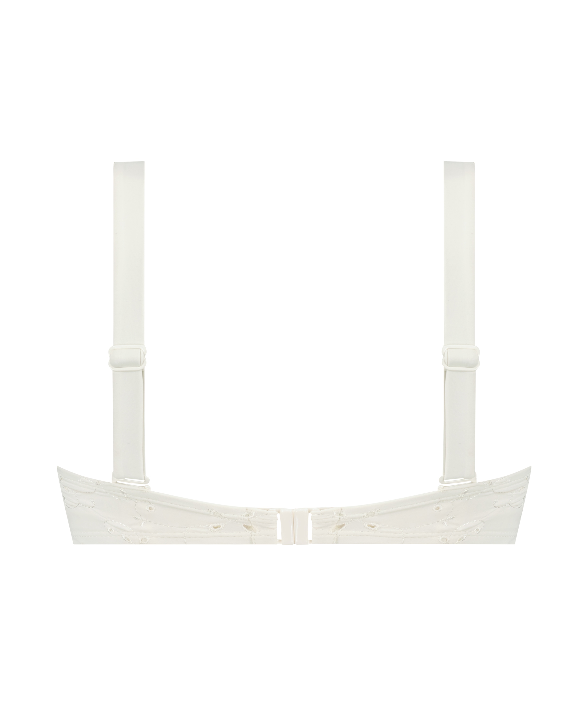 Broderie Polstret smal bikinitopp, Hvit, main